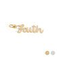 18K Gold PVD Stainless Steel Faith Charm