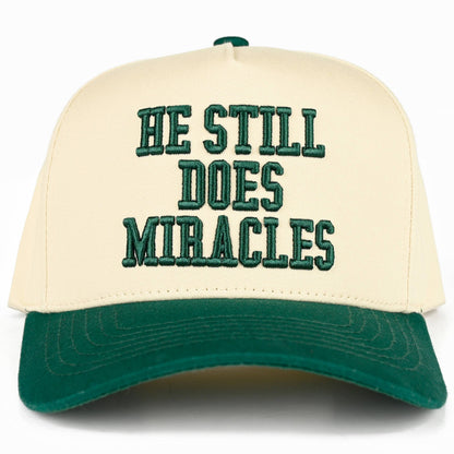 C.C HE STILL DOES MIRACLES Letter Two Tone Trucker Hat