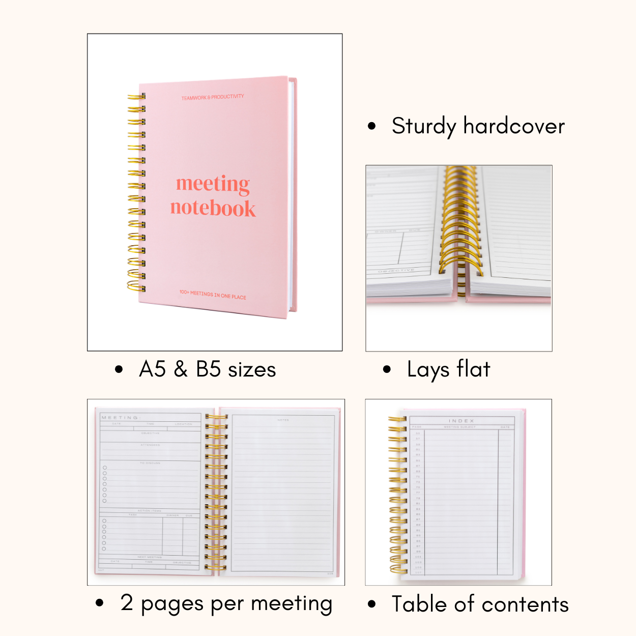 Lamare Meeting Notebook – Project Planner & Work Organizer