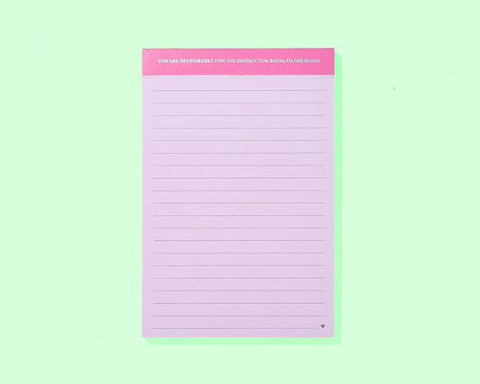 Large List Pad - "...The Energy You Bring..." - EK