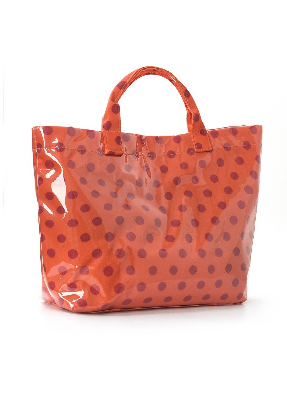 Large Polka Dot Vinyl Tote Bags | 40P636