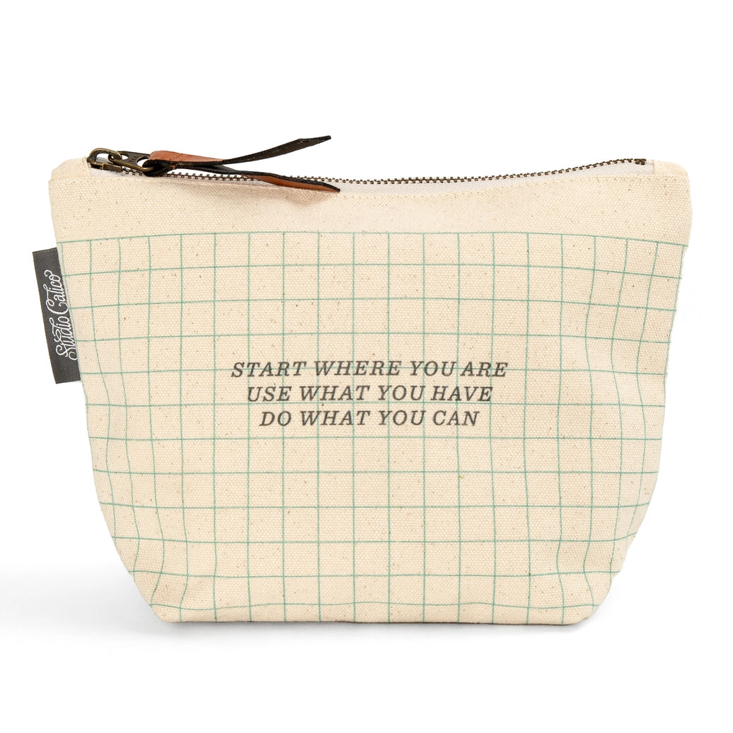 Do What You Can Overachiever Zippered Canvas Pouch