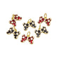 Hair Tie Charms: Enamel, Bow, Polka Dot, Gold CPG2452