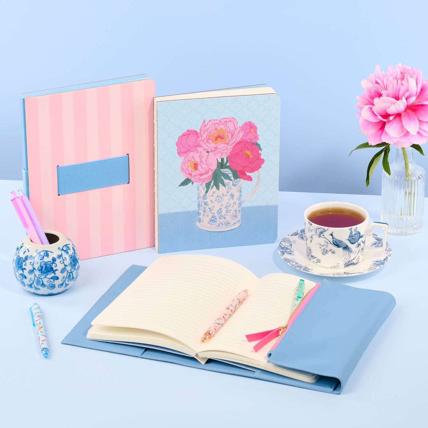 Periwinkle & Pink Keri Notebook Organizer