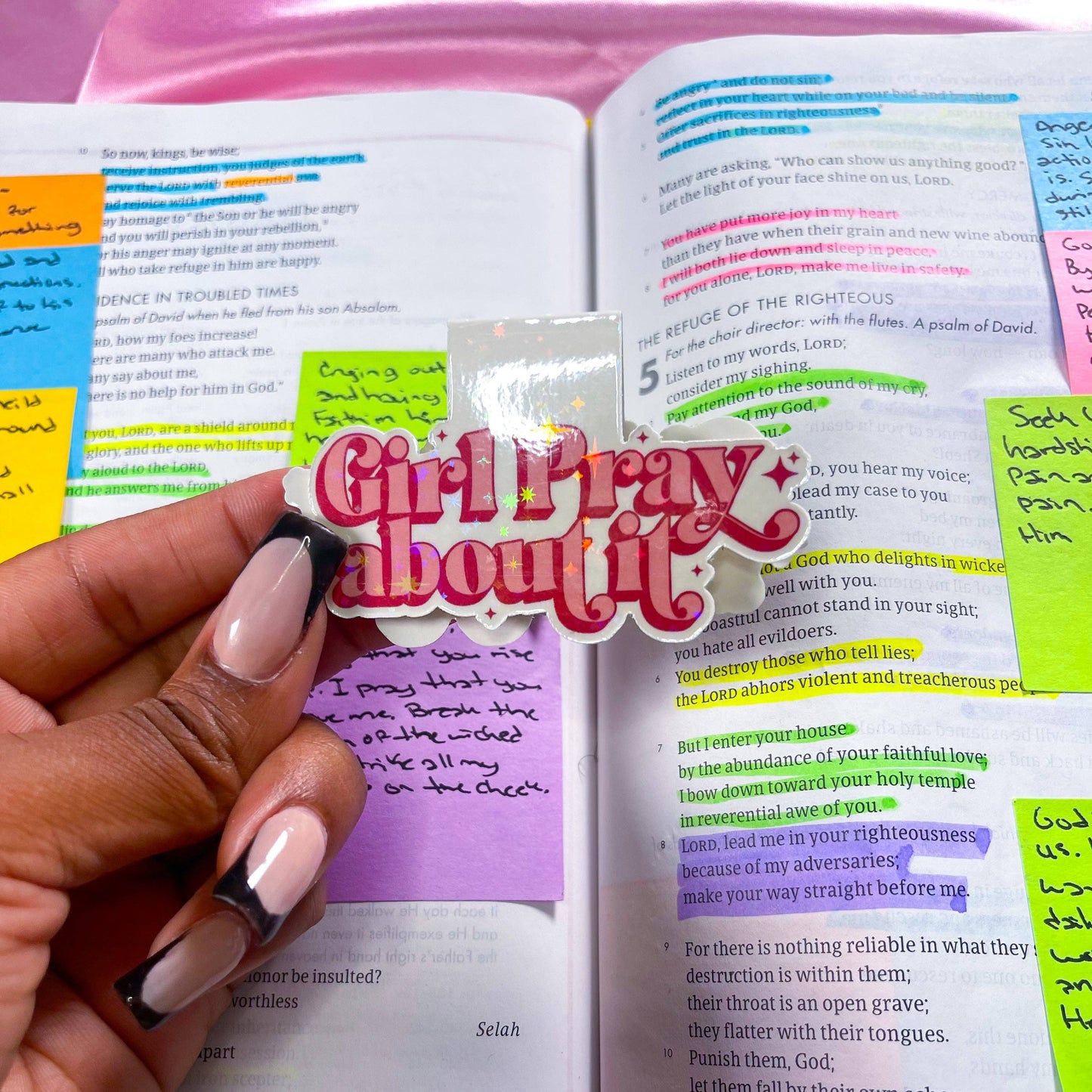 Girl Pray About It Magnetic Bookmark