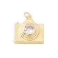18k Gold Plated Brass Camera Charm