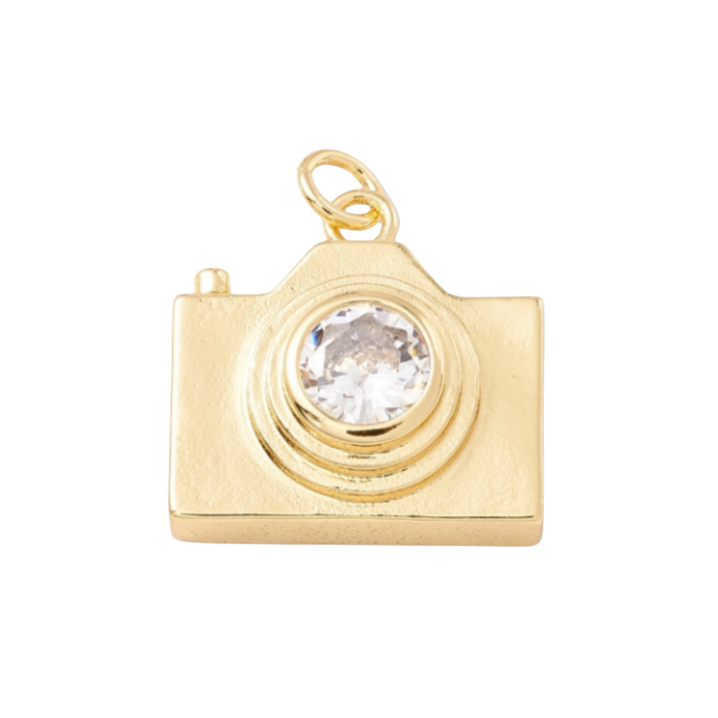 18k Gold Plated Brass Camera Charm