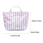 Magnolia Glossy Striped Large Tote Bag