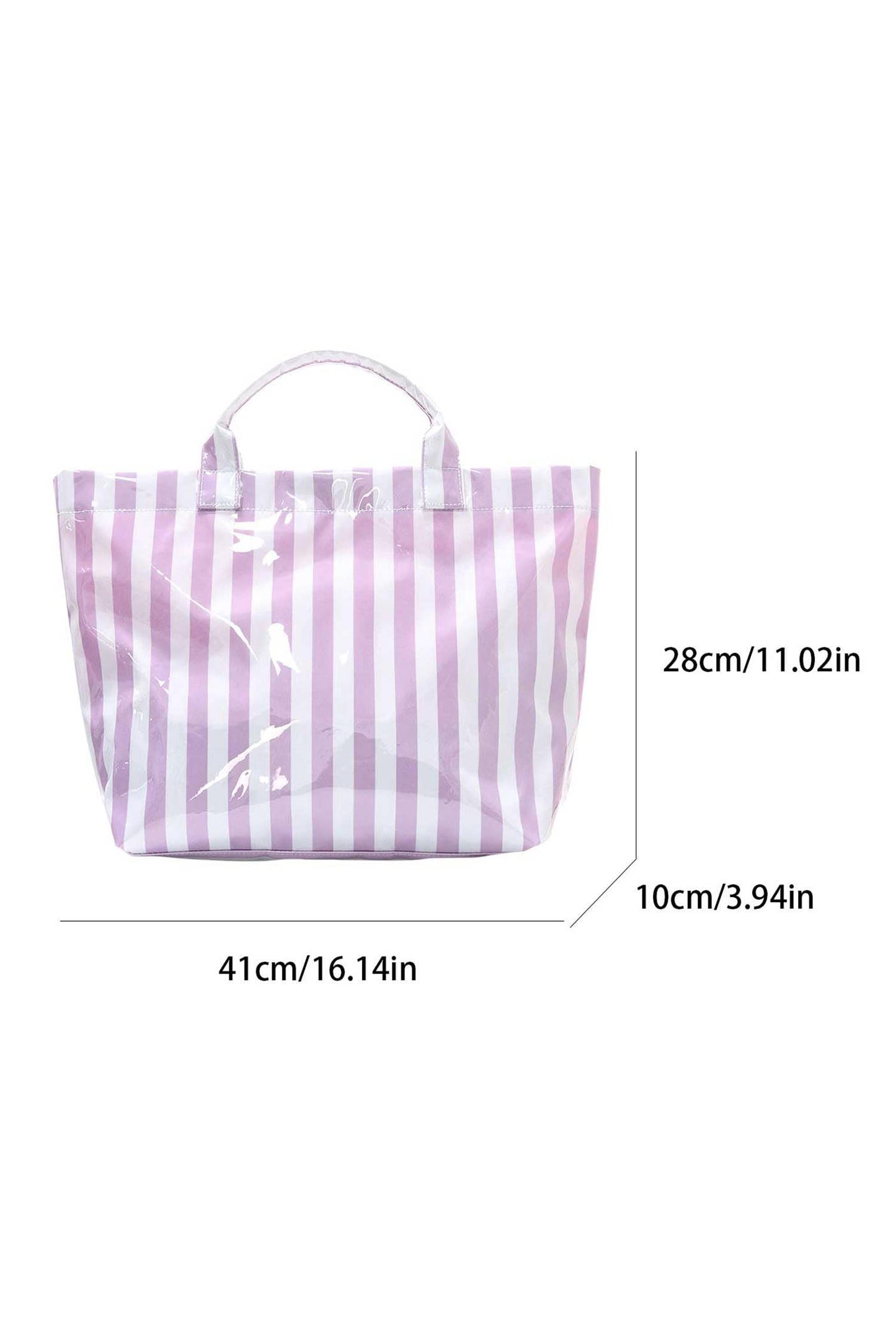 Magnolia Glossy Striped Large Tote Bag