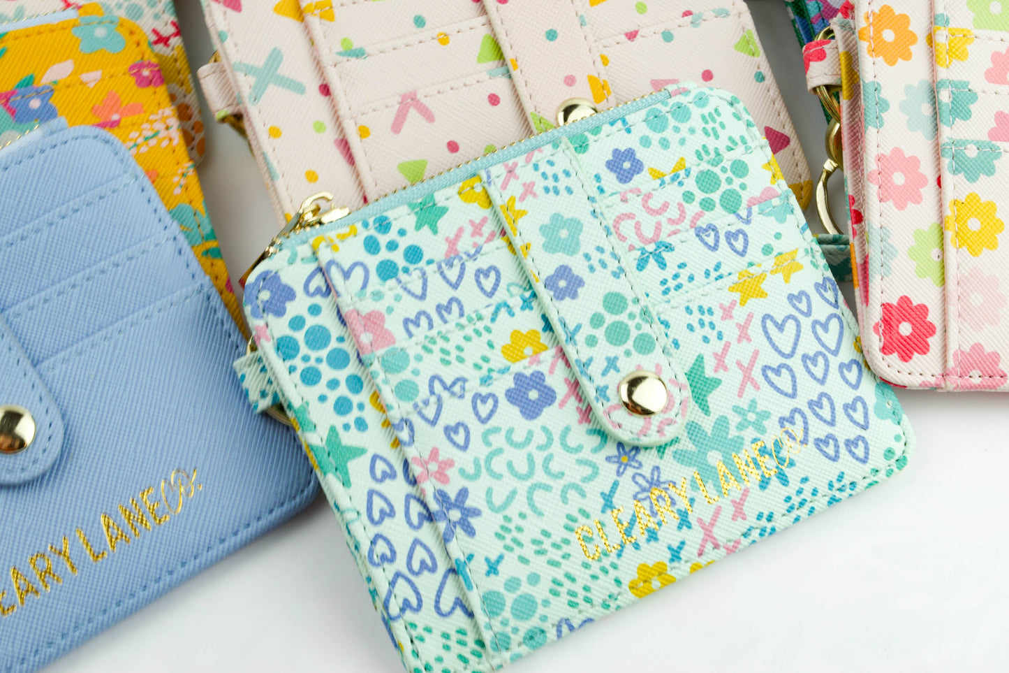 Wallet Keychain - Emerald Rainbow Terrazzo