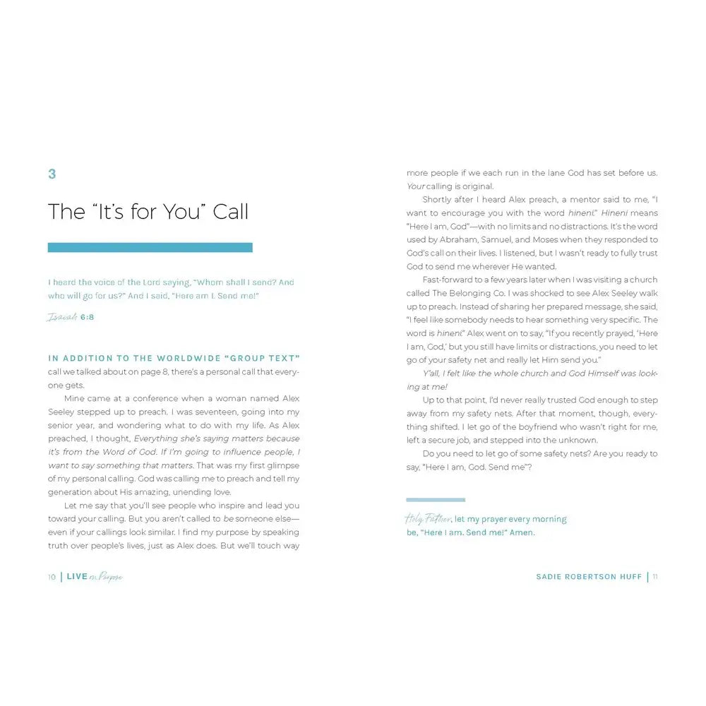 Live On Purpose : 100 Devotions For Letting Go of Fear and Following God