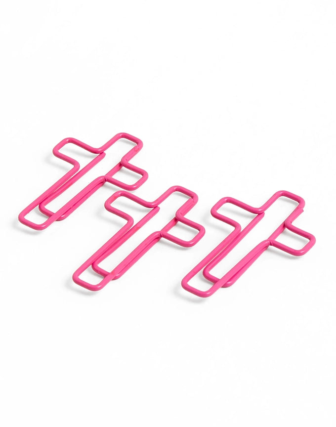 Pink Cross Paperclips