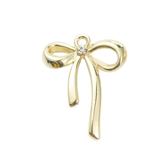 Gold Alloy Bow Charm