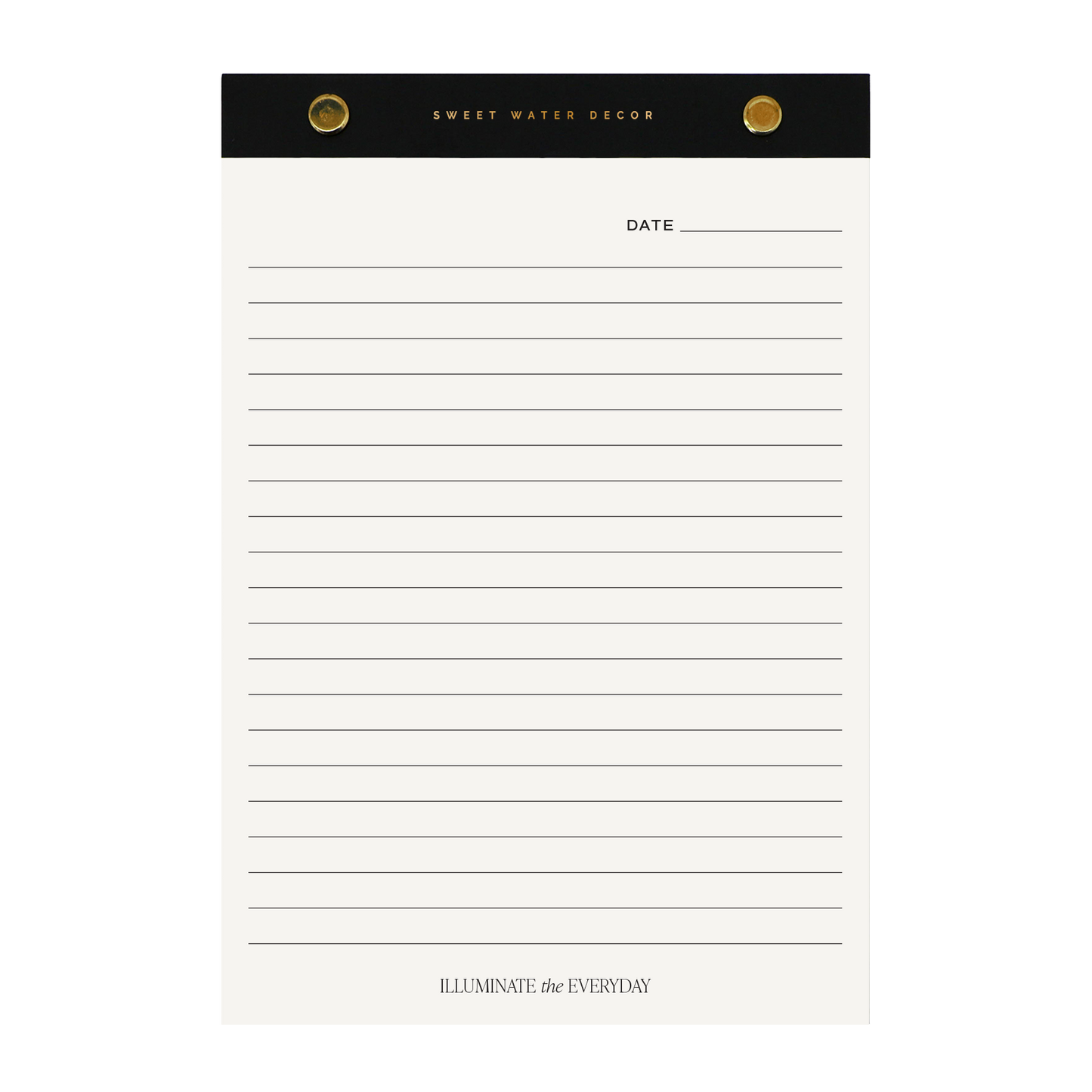 Gold Rivet Basic Notepad - Stationery & Gifts