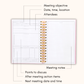 Lamare Meeting Notebook – Project Planner & Work Organizer