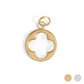 18K Gold PVD Stainless Steel Mother Of Pearl Floral Charm