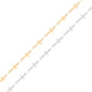 18K Gold PVD Stainless Steel Cross Chain - By The Foot