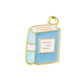 Gold Alloy Colorful Book Charm
