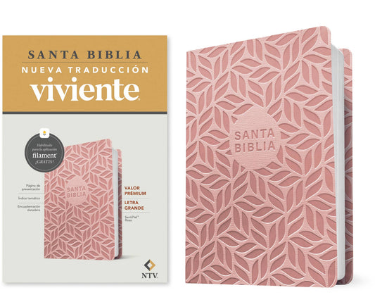 Biblia valor prémium NTV, letra grande con Filament