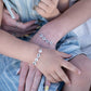 18K Gold PVD Stainless Steel "Mama" Beaded Charm Bracelet