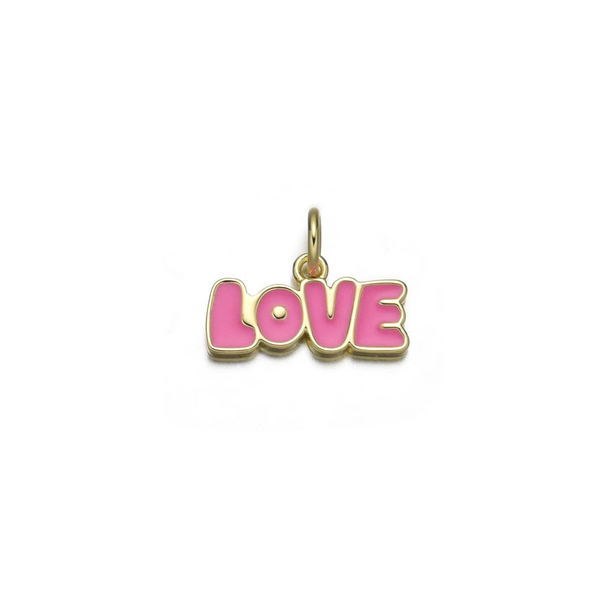 Gold LOVE Monogram Charm, Pink Love Charm CPG3092
