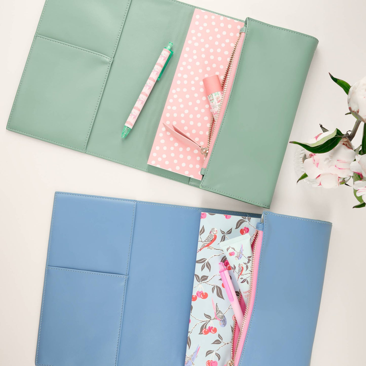 Periwinkle & Pink Keri Notebook Organizer