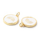18k Gold Plated Brass Round Rainbow Charm