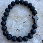 Lava Stone Cross Bracelet