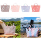 Magnolia Glossy Striped Large Tote Bag