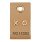 Leather Tag Earrings -Xo