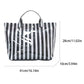 Magnolia Glossy Striped Large Tote Bag