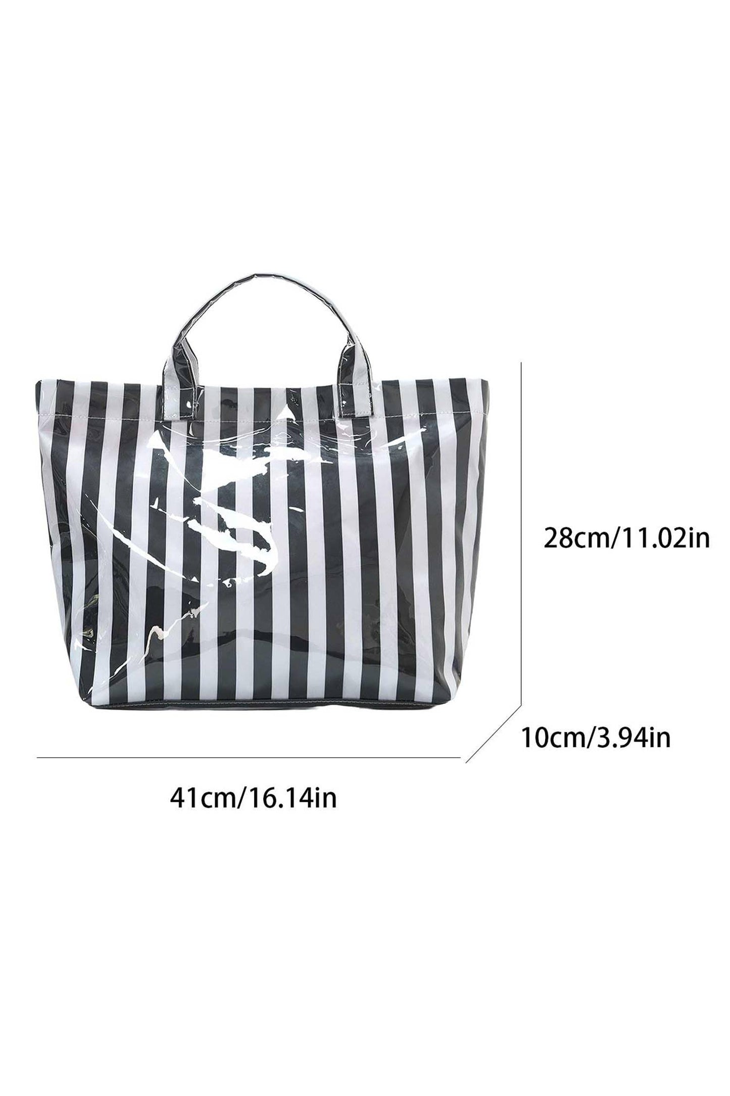 Magnolia Glossy Striped Large Tote Bag