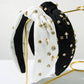 Cross and Crystal Embellished Knot Headband | 40HB196