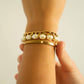 18K Gold PVD Never give up Engraved Bangle Bracelet
