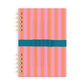 Cabana Stripes Harper Split-Spiral Notebook & Pen Set