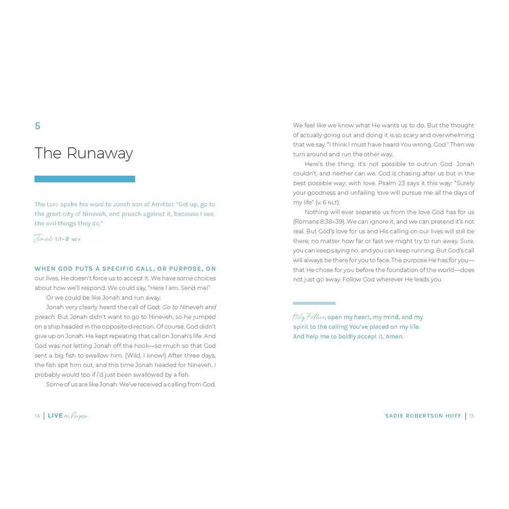 Live On Purpose : 100 Devotions For Letting Go of Fear and Following God