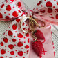 Spring Strawberry Bow Keychain & Bagcharm Set-W