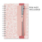 Blushing Blooms Oliver Notebook with Pen Pocket