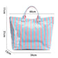 Magnolia Glossy Striped Large Tote Bag