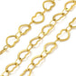 Gold Heart Chain By the Foot Ion Plated Stainless Steel