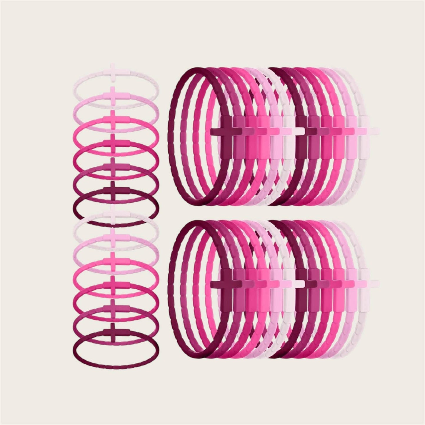 Silicone cross bracelets