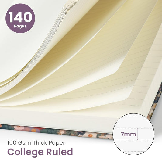 Taja Lined Spiral Journal Notebook for Women