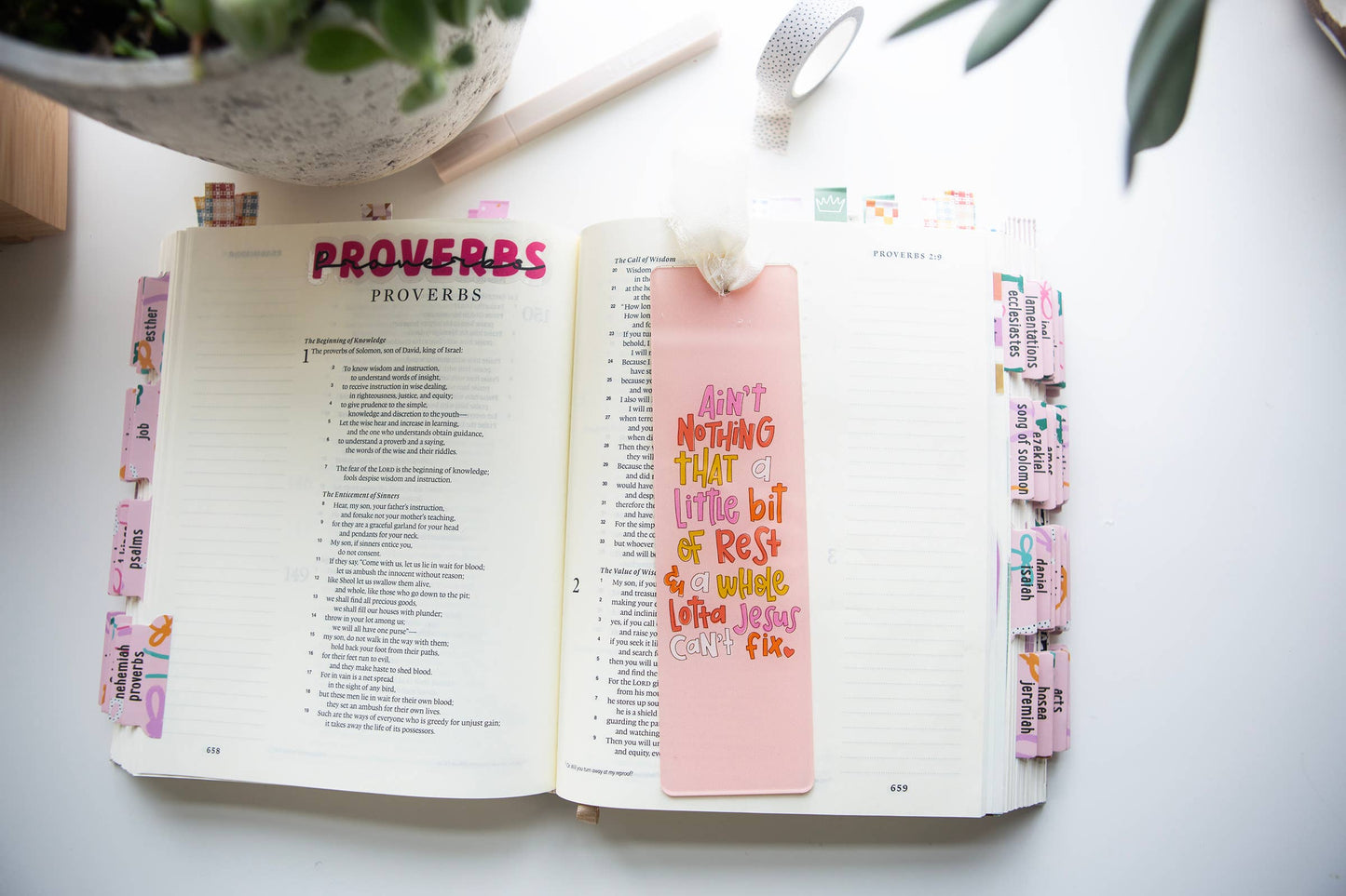Rest + Jesus Acrylic Bookmark