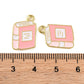 Gold Alloy Colorful Book Charm
