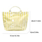 Magnolia Glossy Striped Large Tote Bag