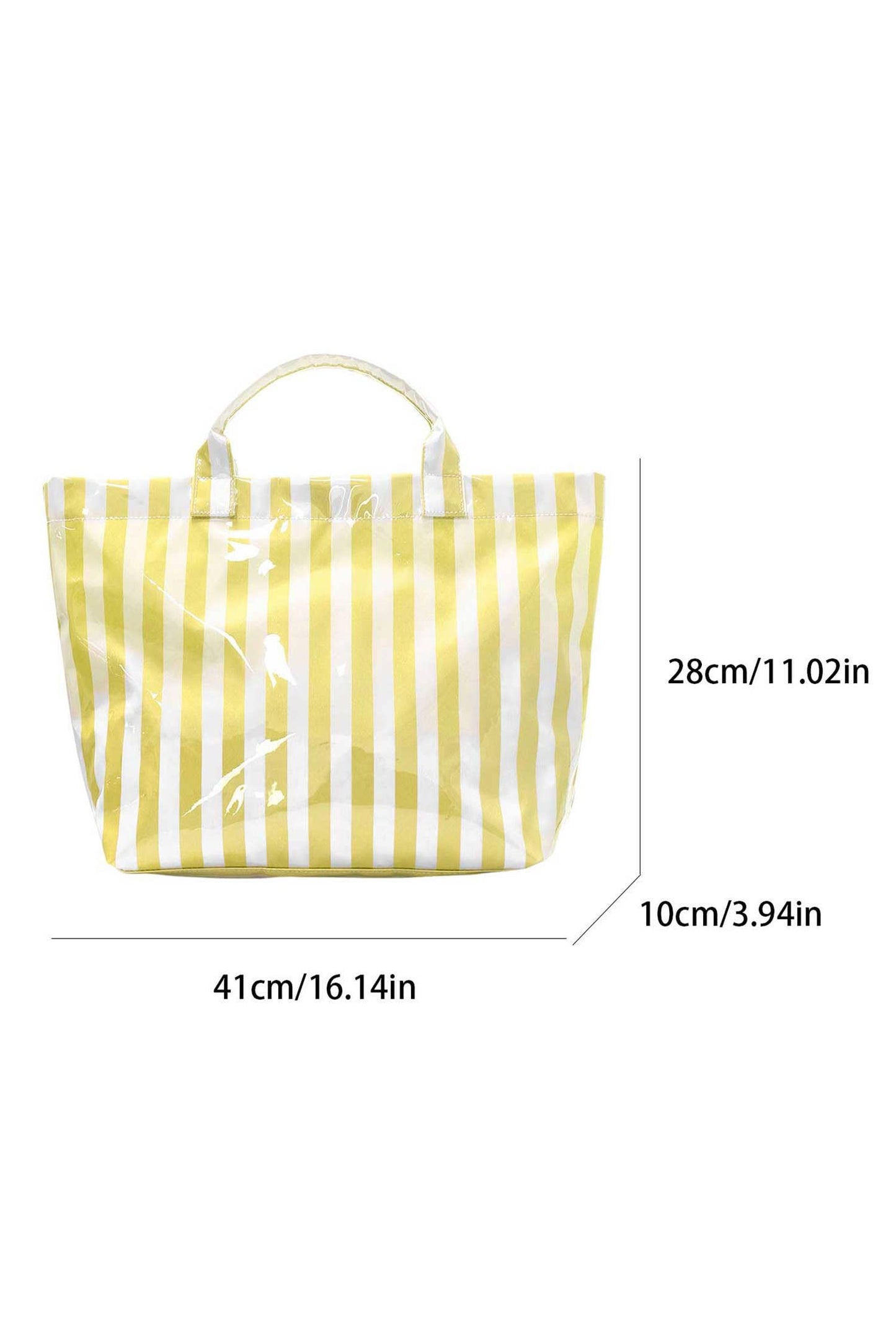 Magnolia Glossy Striped Large Tote Bag