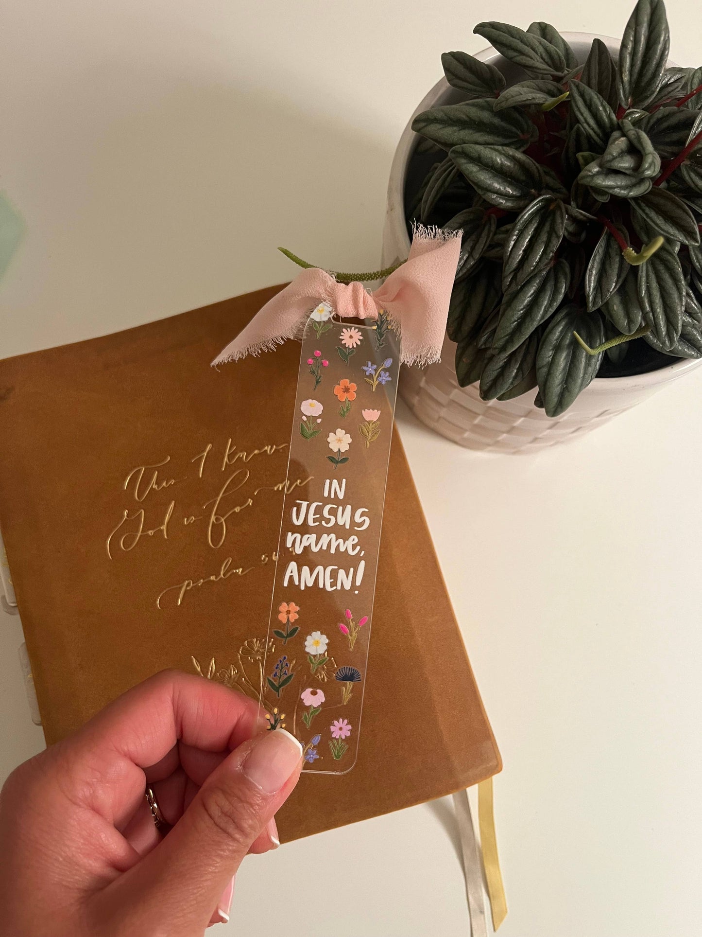 In Jesus Name Acrylic Bookmark