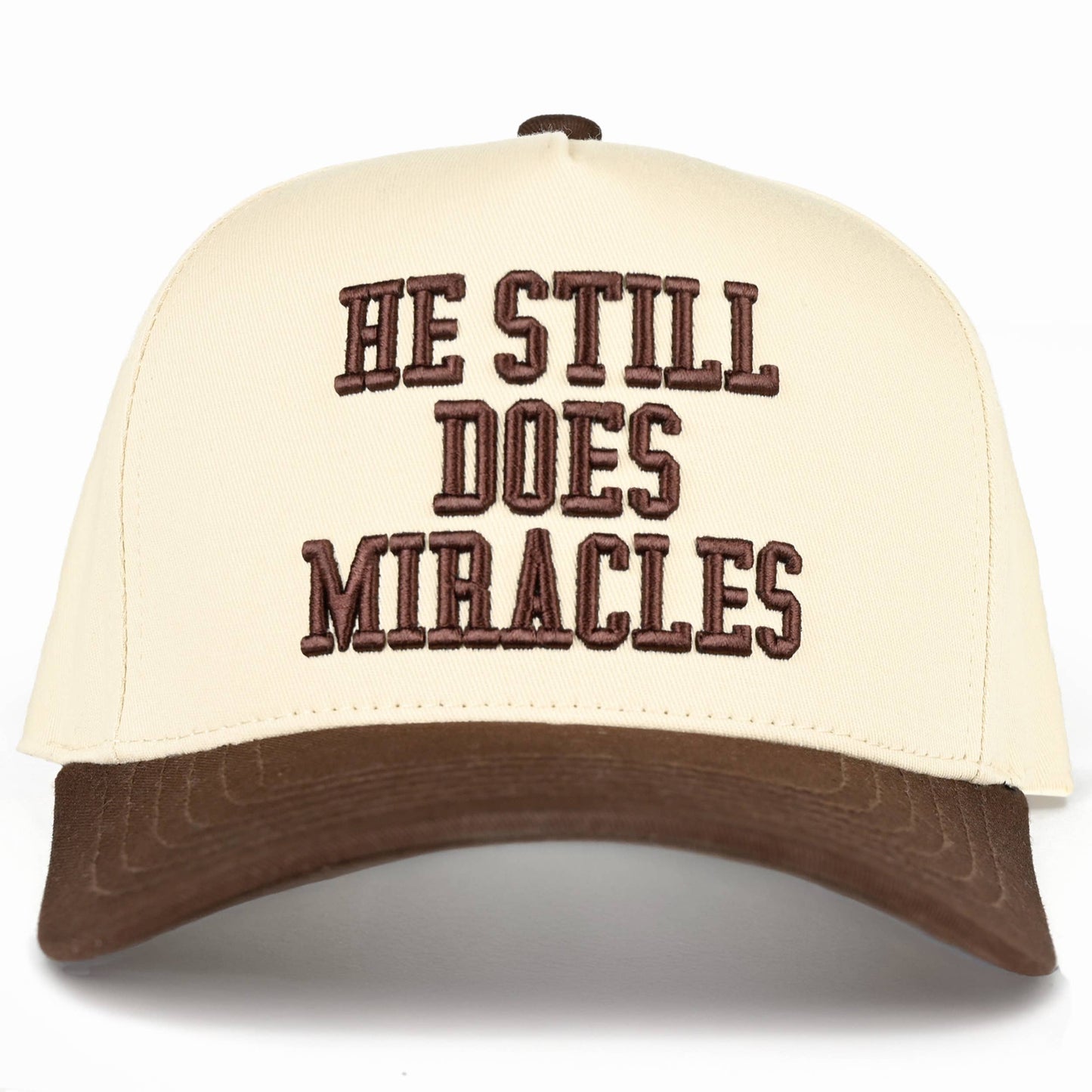 C.C HE STILL DOES MIRACLES Letter Two Tone Trucker Hat