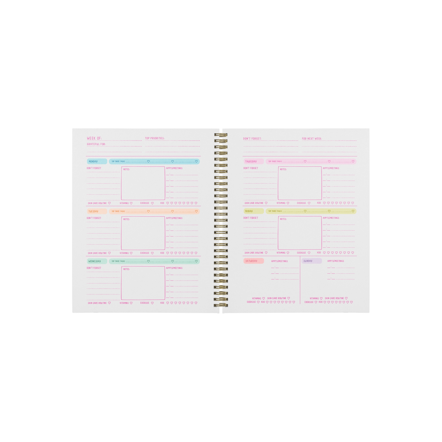 Undated Perpetual Planner - Bold Checker