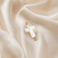 18K Gold PVD Stainless Steel Shell Cross Connector Charm